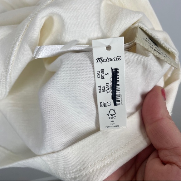 NWT Madewell White Love to All Graphic Short Sleeve Allday Tee Small - Picture 5 of 6